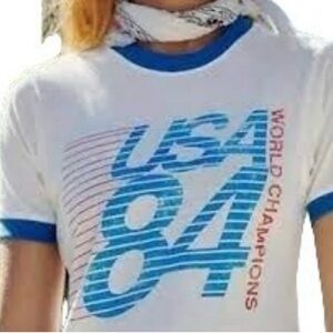 Daydreamer Blue and White Short Sleeve T-Shirt